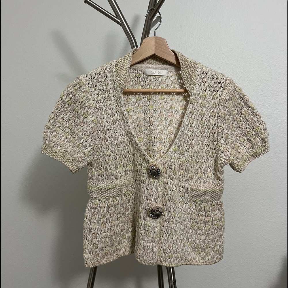 Sjsj luxury tweed summer cardigan